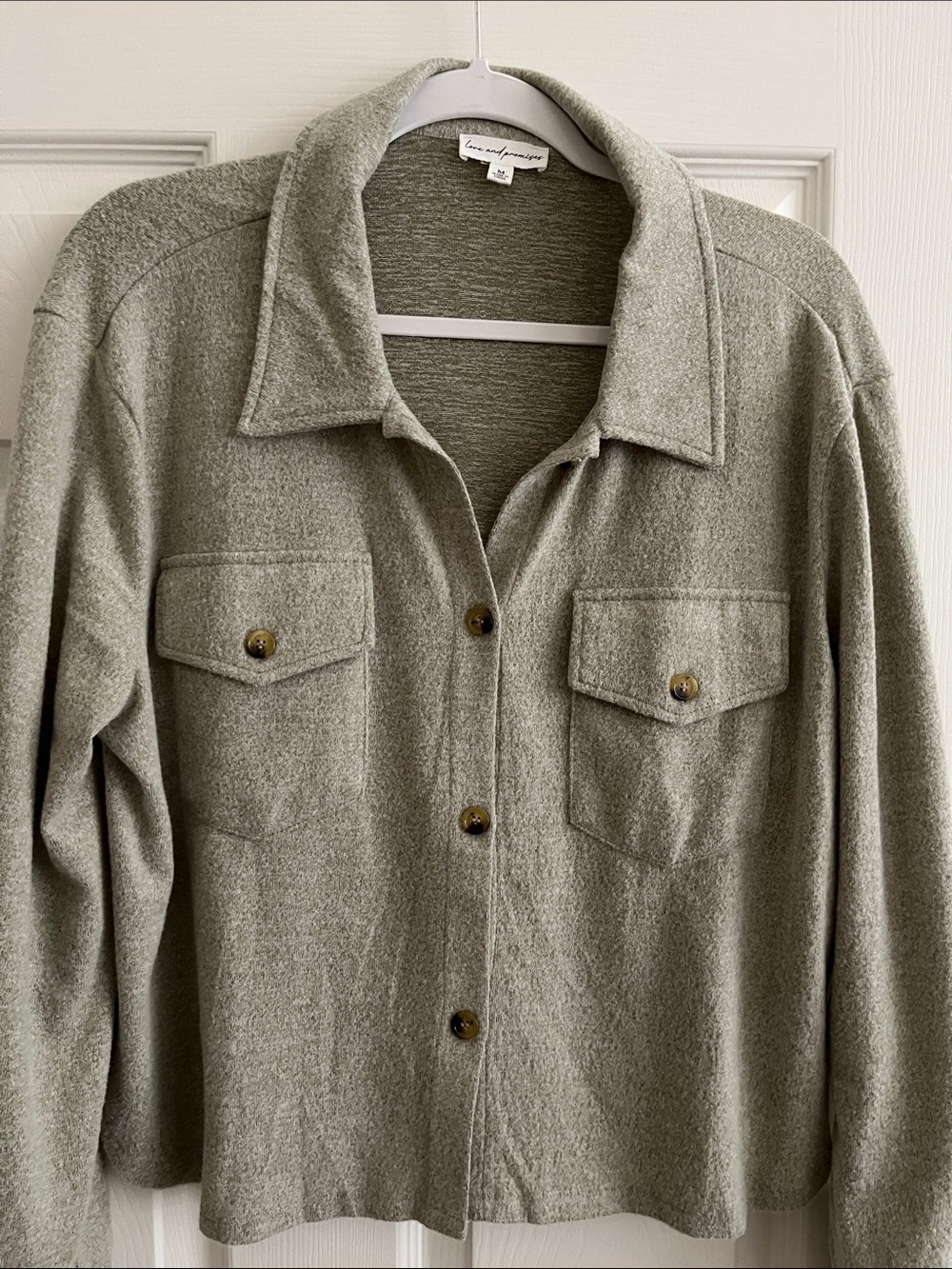 Button-Down Soft Shirt in Sage Green